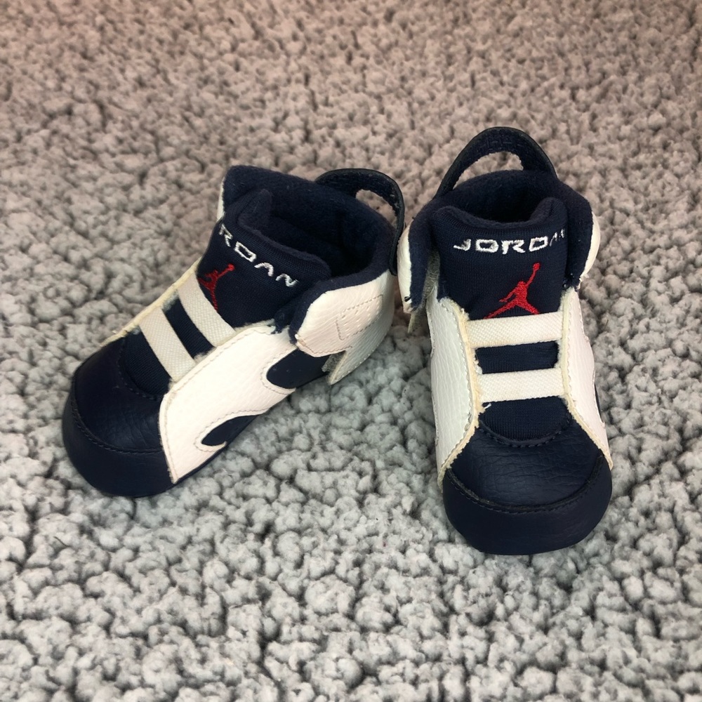 Nike Air Jordan Retro 6 “Olympic London” White Blue 2012 Crib Baby Shoe Size 2C